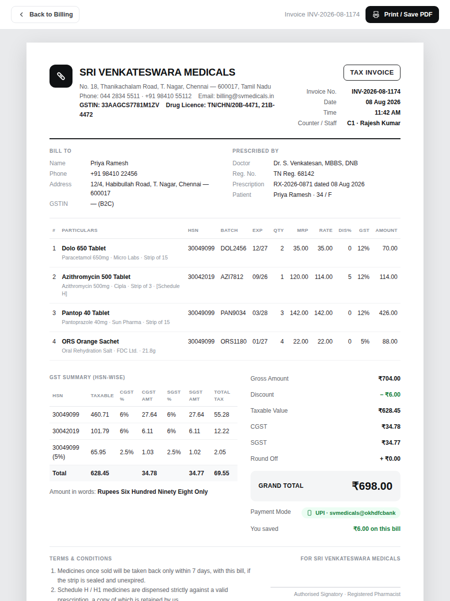 Tax invoice